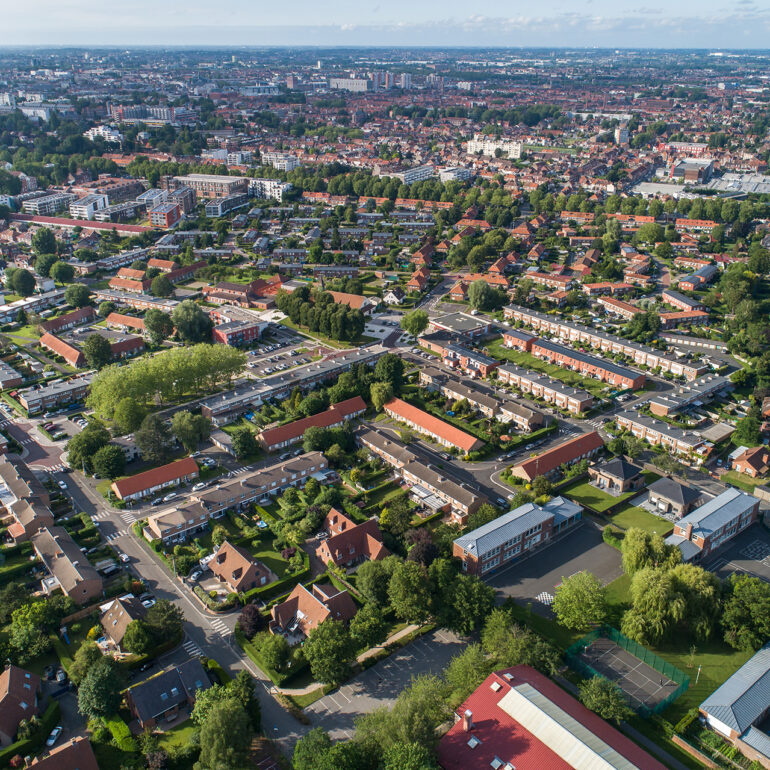 Vue aérienne ville d